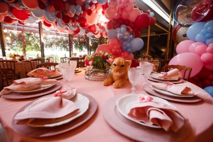 Decoração temática de Circo com cores inovadoras de balões de festa