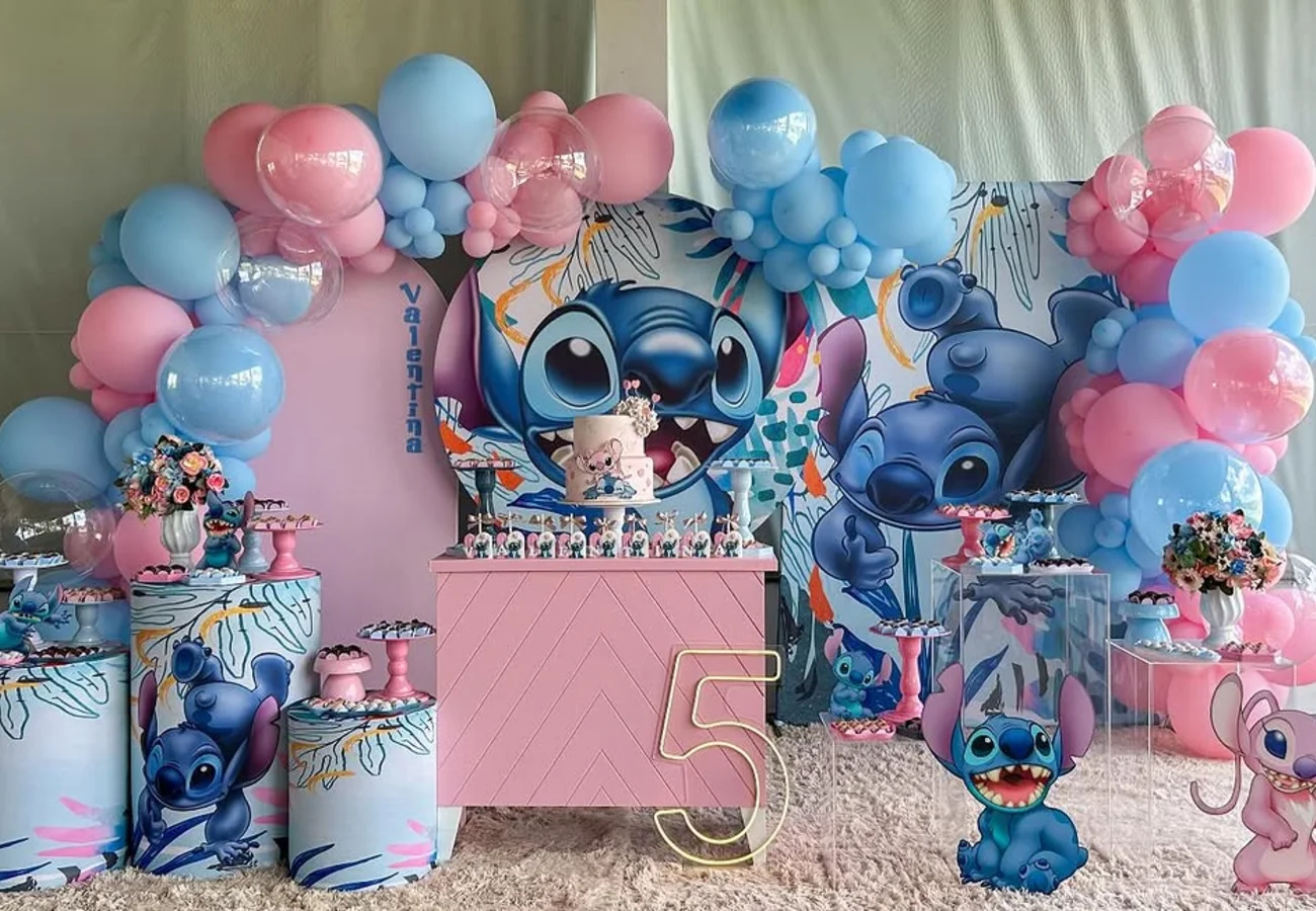 Como usar balões em aniversário com tema do Stitch?