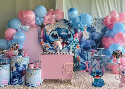 Como usar balões em aniversário com tema do Stitch?